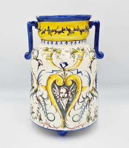 Vaso due manici maiolica - a,