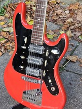 Hofner Galaxie chitarra elettrica vintage. Germania anni 60. Rosso