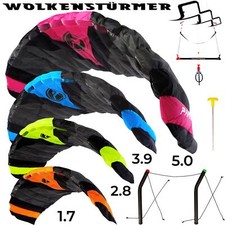 Wolkenstürmer Paraflex Quad Lenkdrachen Lenkmatte Landboarding Bar Kite Trainer