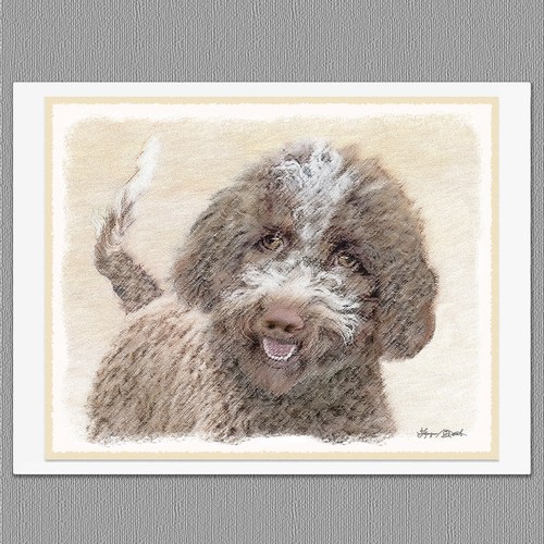 Biglietti auguri lagotto - biglietti,