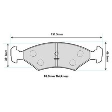 Pastiglie freno anteriori Ferodo DS2500 per Ford Escort Van 1.3 1980>1990 - FCP206H