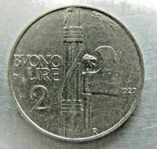 Italy KM63 2 Lire 1927 key