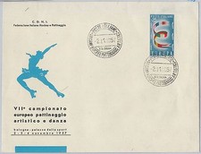 56534 - PATTINAGGIO ARTISTICO - ITALIA Bologna - STORIA POSTALE: COPERTINA SPECIALE 1957