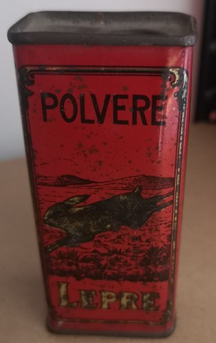Scatola latta polvere da - ,