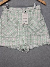 Mini skort Zara Gingham tweed