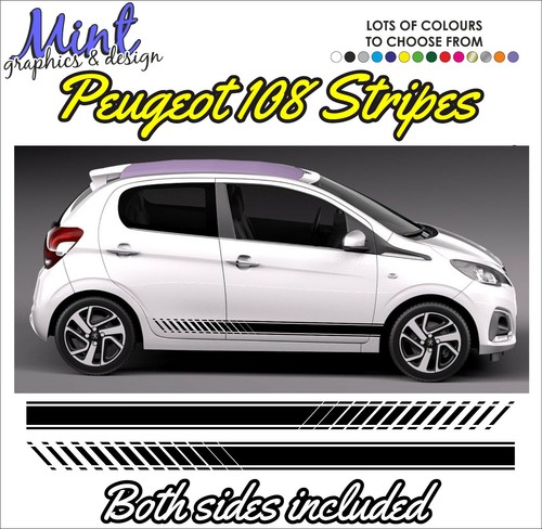 Peugeot 108 strisce - peugeot, laterali