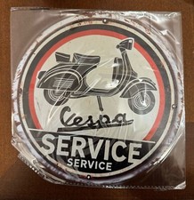 Insegna vintage in metallo Vespa Service 20cm