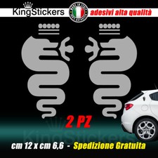 2 Adesivi Biscione ALFA ROMEO