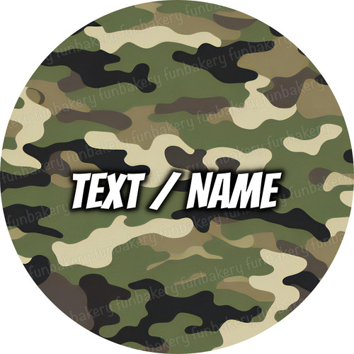 Cake topper mimetico militare