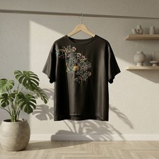 Zara, W/B, t-shirt, ricamo