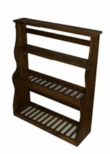 Credenza piattaia in legno da parte stile antico per stoviglie gocciolatoio