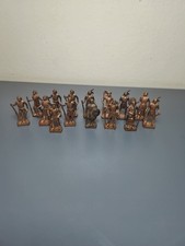 15 Soldatini Kinder, Indiani D'america, Mongoli, Bronzo Rame