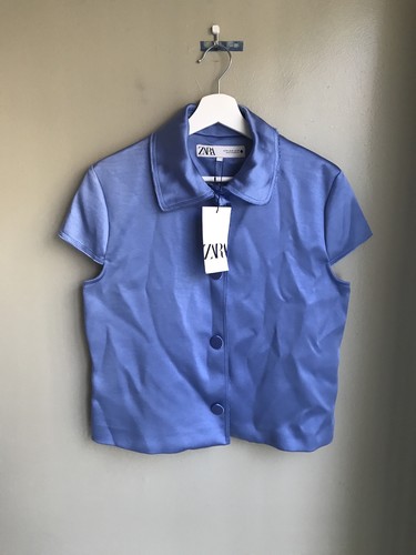 Nwt zara satin - zara, blue