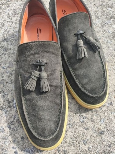 Mocassini uomo santoni verde - mocassini,