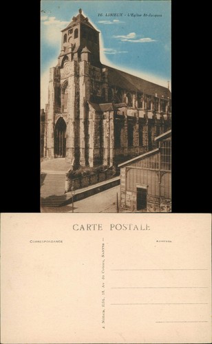 Cpa lisieux eglise - cpa,
