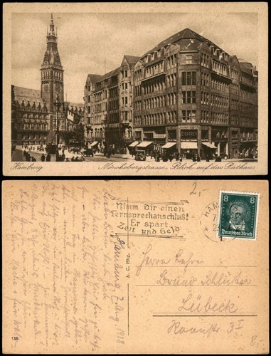 Ansichtskarte altstadt hamburg - ansichtskarte, altstadt-hamburg
