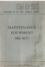 RADIO  MILITARE - APPARATO ME-40 - TM 11-315  - US ARMY