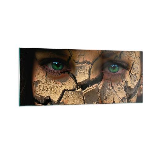 Quadro vetro 100x40cm - su, donna