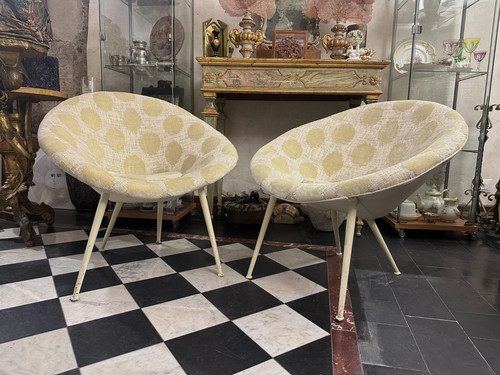 Coppia poltrone conchiglia - coppia,