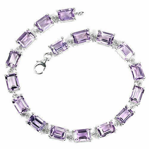 Bracciale argento ametista - bracciale,
