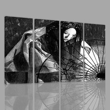 QUADRI MODERNI GEISHA QUADRO MODERNO XXL ARREDAMENTO CASA  STAMPA SU TELA 