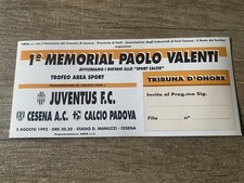 Juventus/padova/cesena Biglietto/ticket invito 1992 (Roma,Lazio,napoli,Milan)