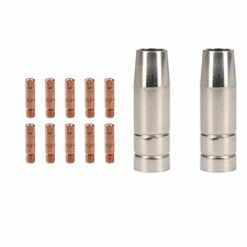 Cebora 130 & 110 / Snap On 130 2x telo / ugello e 10x punte per saldatura da 0,6 mm