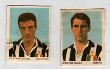 2 Figurine Calciatori Montriol CASTANO BERCELLINO JUVE  Euroregalo Ferrero 1967