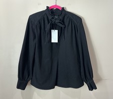 Blusa donna Zara nera denim