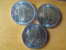 italia 2022 23 24 nr 3 monete euro 2,00 fdc dante alighieri