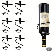 Set 6 Pezzi Portabottiglie da Parete,Porta Bottiglie Vino