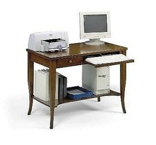TAVOLO IN LEGNO SCRIVANIA PORTA PC ARTE POVERA