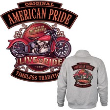 Felpa giacca biker USA viaggio