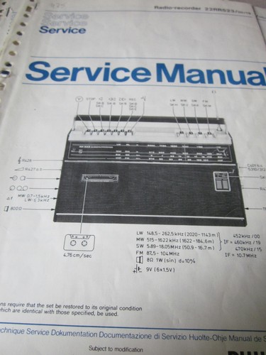 Philips radio recorder 22rr523 - radio,