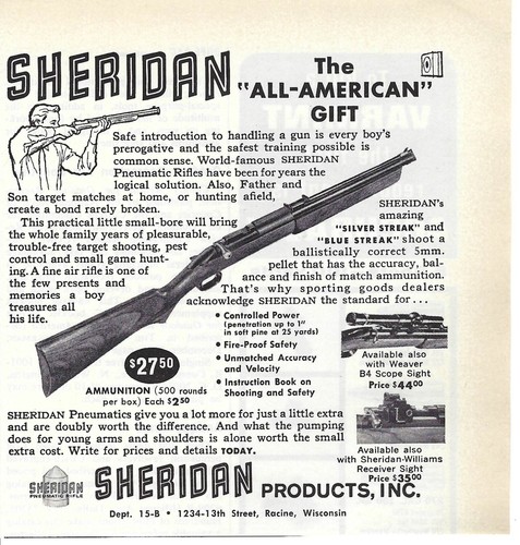 1965 sheridan pneumatic - sheridan, rifle