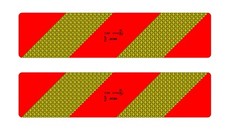 2 PANNELLI POSTERIORI RIFLETTENTI ALLUMINIO  MOTRICE AUTOCARRO CAMION OMOLOGATI