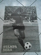 poster-claudio SALA TORINO CALCIO supplemento a STAMPA SERA ANNI 70-cm.41,5x57