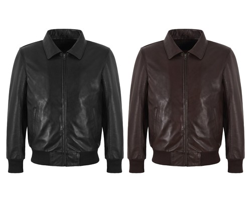 Giubbotto pelle bomber - , uomo