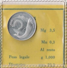 5 Lire 1970 Delfino KM#92
