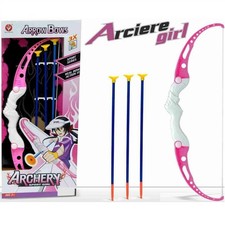 ARCIERE GIRL ARCO CON 3 FRECCE GIOCATTOLO GIOCO BAMBINE