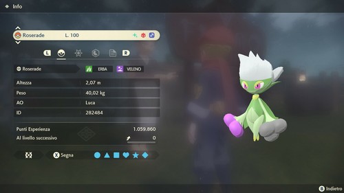 Roserade alfa shiny 6iv - shiny, fully