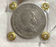 5 LIRE 1827 T CARLO FELICE