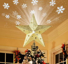 Puntale Albero Natale Oro LED