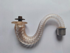 MURANO ricambio  APPLIQUE lampada vetro BRACCIO ORO  trasparente  12 cm -  2 cm