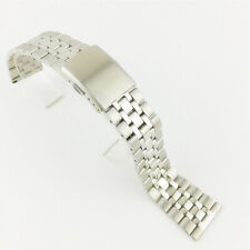 Cinturino Orologio Acciaio Inox Sottile Massiccio Bracciale Metallo Qualità 18 20 22mm