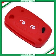 ✅ GUSCIO CHIAVE COVER FIAT SILICONE PANDA PUNTO STILO GOMMA ROSSO FIAT-04 ✅