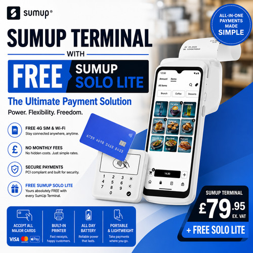 Sumup terminal card machine - card,