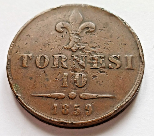 Moneta 1859 napoli - moneta, regno