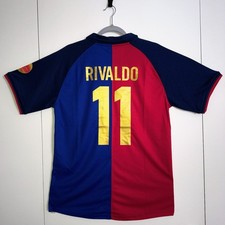 Maglia calcio retro Barcellona 1999/2000 – Rivaldo #11  – Taglia L – Nuova