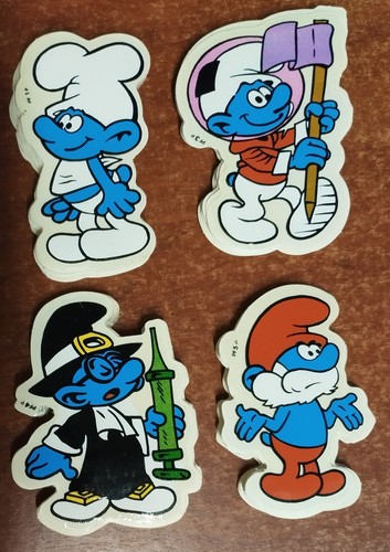 Lotto 316 puffi - peyo, adesivi